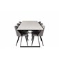 Estelle Dining Table 200*90*H76 - White / Black, Velvet Dining Chair - Light Grey / Black_6