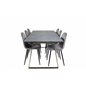 Estelle Dining Table 200*90*H76 - Grey / Brass, Polar Dining Chair - Black legs / Light Grey Velvet (ersätter 19902-885)_6