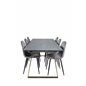 Estelle Dining Table 200*90*H76 - Grey / Brass, Polar Dining Chair - Black legs / Light Grey Velvet (ersätter 19902-885)_6