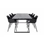 Estelle Dining Table 200*90*H76 - Black / Black, Comfort Plastic Dining Chair - Black Legs -Black Plastic_6