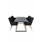 Estelle Dining Table 200*90*H76 - Black / Black, Comfort Dining Chair - Black / Black_6