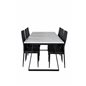 Estelle Dining Table 200*90*H76 - White / Black, Slim High Back Dining Chair - Black Legs - Black PU_6