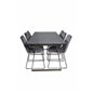 Estelle Dining Table 200*90*H76 - Grey / Brass, Muce  Dining Chair - Black Legs - Grey Velvet_6