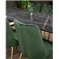 Estelle Dining Table 200*90*H76 - Black / Black, Velvet Deluxe Dining Chair - Green / Brass_6