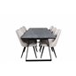 Estelle Dining Table 200*90*H76 - Black / Black, Velvet Deluxe Dining Chair - Beige / Black_6