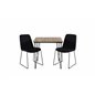 Bali Dining Table  - 80*80cm - Nature / Black, Muce  Dining Chair - Black Legs - Black Fabric_2