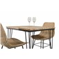 Bali Dining Table  - 80*80cm - Nature / Black, Bali dining chair - Nature / Black_2