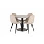 Razzia Dining Table ø106cm - Grey / Black, Polar Dining Chair- Black legs / Beige Velvet (ersätter 19902-880)_4