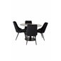 Razzia Dining Table ø106cm - Grey / Black, Velvet Deluxe Dining Chair - Black / Black_4