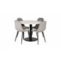 Razzia Dining Table ø106cm - White / Black, Polar Dining Chair - Black legs / Light Grey Velvet (ersätter 19902-885)_4