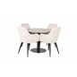 Razzia Dining Table ø106cm - Grey / Black, Comfort Dining Chair - Beige / Black_4