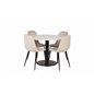 Razzia Dining Table ø106cm - White / Black, Polar Dining Chair- Black legs / Beige Velvet (ersätter 19902-880)_4