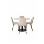 Razzia Dining Table ø106cm - White / Black, Polar Dining Chair- Black legs / Beige Velvet (ersätter 19902-880)_4