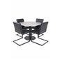 Razzia Dining Table ø106cm - Grey / Black, Art Armchair - Black / Black_4