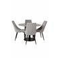 Razzia Dining Table ø106cm - Grey / Black, Leone Dining Chair - Grey / Black_4