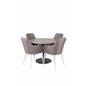 Razzia Dining Table ø106cm - Grey / Black, Comfort Dining Chair - Grey / White_4