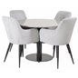 Razzia Dining Table ø106cm - Grey / Black, Comfort Dining Chair - Grey / Black _4