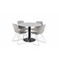 Razzia Dining Table ø106cm - White / Black, Cirebon Dining Chair - White Wash_4