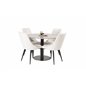 Razzia Dining Table ø106cm - Grey / Black, Leone Dining Chair - Beige / Black_4