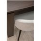 Lind Dining Table 180*90*H78 - Black Oak, Velvet Dining Chair Corduroy - Light Grey / Black_6