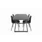 Inca Extentiontable - Black top / black Legs, Arctic Dining Chair - Black Legs - Black Plastic_4