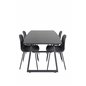 Inca Extentiontable - Black top / black Legs, Arctic Dining Chair - Black Legs - Black Plastic_4