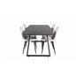 Inca Extentiontable - Black top / black Legs, Polar Dining Chair- Black legs / Beige Velvet (ersätter 19902-880)_4