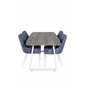 Inca Extentiontable - grey "oak"  / white Legs, Plaza Dining Chair - White Legs - Blue Fabric_4