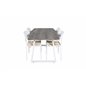 Inca Extentiontable - grey "oak"  / white Legs, Polly Dining Chair - Nature / White_4