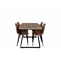 Inca Dining Table - 160/200*85*H75 - Oak / Black, Polar Dining Chair - Brown / Black _4