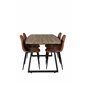 Inca Dining Table - 160/200*85*H75 - Oak / Black, Polar Dining Chair - Brown / Black _4