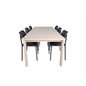 Slider Extention Table - White Wash - 170, 40, 40cm , Polly Dining Chair - Black / Black_6