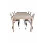 Slider Extention Table - White Wash - 170, 40, 40cm , Polar Dining Chair- Black legs / Beige Velvet (ersätter 19902-880)_6