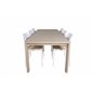 Slider Extention Table - White Wash - 170, 40, 40cm , Polly Dining Chair - Nature / White_6