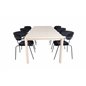 Slider Extension Table, White Wash, 170 + 40 + 40cm + Arrow nojatuoli, Mustat jalat, Black Velvet_6