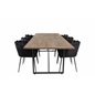 Padang Dining Table - 250*100*H76 - Dark Teak / Black, Limhamn - Chair - Black Velvet_6