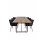 Padang Dining Table - 250*100*H76 - Dark Teak / Black, Limhamn - Chair - Black Velvet_6