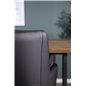 Padang Dining Table - 250*100*H76 - Dark Teak / Black, Comfort Dining Chair - Black / Black_6