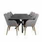 Padang Dining Table - 250*100*H76 - Dark Teak / Black, Art Armchair - Brown / Black_6