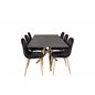 Piazza Dining Table - 180*90*75 - Spraystone / Oak, Polar Dining Chair - Black / Oak_6