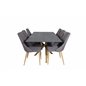 Piazza Dining Table - 180*90*75 - Spraystone / Oak, Leone Dining Chair - Dark Grey / Oak_6