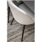 Piazza Dining Table - 180*90*75 - spraystone / Black, Velvet Dining Chair Corduroy - Light Grey / Black_6