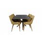 Piazza Dining Table - 180*90*75 - Spraystone / Oak, Plaza Dining Chair - Yellow / Oak_6