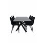 Piazza Dining Table , Black Grey Veneer+Polar Dining Chair , Black legs Black Velvet (ers√§tter 19902,888)_6