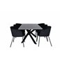 Piazza Dining Table , Black Grey Veneer+Berit Chair , Black Black Velvet_6