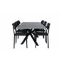 Piazza Dining Table , Black Grey Veneer+Polly Dining Chair , Black Black_6