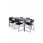 Pelle Dining Table - Black / black Black+Kenth Chair - Black / Black PU_6