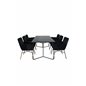 Pippi Dining Table , Black Black Veneer+Pippi Chair , Distressed Copper Black Velvet_6