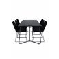 Pippi Dining Table , Black Black Veneer+Muce Dining Chair , Black Legs , Black Fabric_6