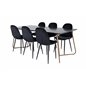 Pippi Spisebord, Distressed Copper Black Finer + Polar Dining Chair, Sorte ben Black Velvet (erstattet 19902.888) _6